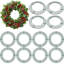 Lot de 12 anneaux métalliques verts de 25 cm (10 pouces) pour couronnes, robustes et soudés, parfaits pour les loisirs créatifs, les petites couronnes, Noël, le Nouvel An et les fêtes de fin d'année. Facile à enrouler.-1127043404
