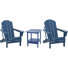 2 - Person Plastic Folding Adirondack Chair With Table