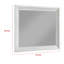 Miroir de commode Leva, bois blanc vieilli, verre biseauté, 38 po