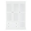 Armoire-penderie à 3 tiroirs avec 2 tiroirs, blanc