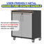 Armoire de rangement en métal robuste avec roulettes - Armoire de rangement pour outils robuste et durable pour les solutions de rangement de garage, de bureau et de maison-1038859338