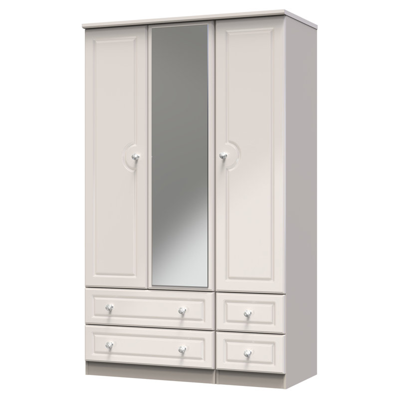 Conover Triple 4 Drawer Mirror Wardrobe, Kashmir Gloss/Kashmir