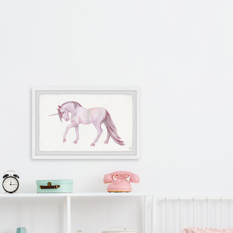 Reproduction encadrée Spencer «Pink Majestic Unicorn», 16 po x 24 po