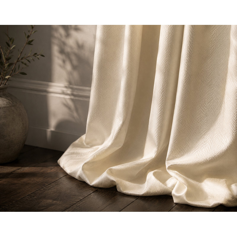 Rideau simple occultant et isolant Belch Ripple, Ivoire, 54 po x 63 po