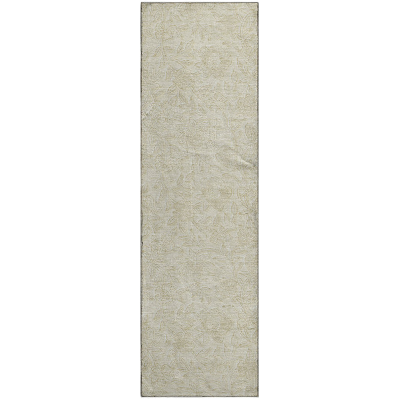 Premium Machine Washable Prisco Ivory Rug, Runner 2'3" x 7'6"