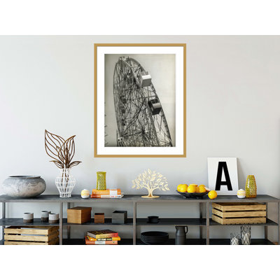 Vue de la grande roue de Coney Island par Inconnu - Impression Giclée sur cadre