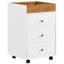 Rangement de bureau à 3 tiroirs - blanc, plateau amovible, maximise l'utilisation de l'espace de travail et l'organisation sous le bureau