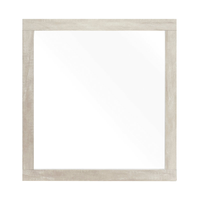 Mittal 37" Framed Mirror- Gray Oak Finish
