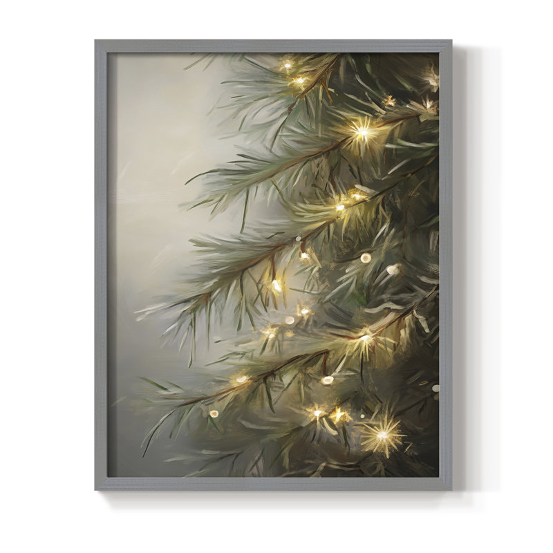 Art des Fêtes de Noël - série 2-XL, reproduction encadrée - bois massif, H 30 po x l 24 po, Gris