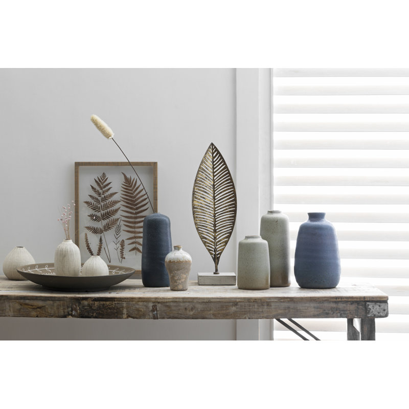 Ilma Stoneware Table Vase, Beige