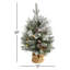 Sapin de Noël artificiel floqué 2 'avec 30 lumières claires