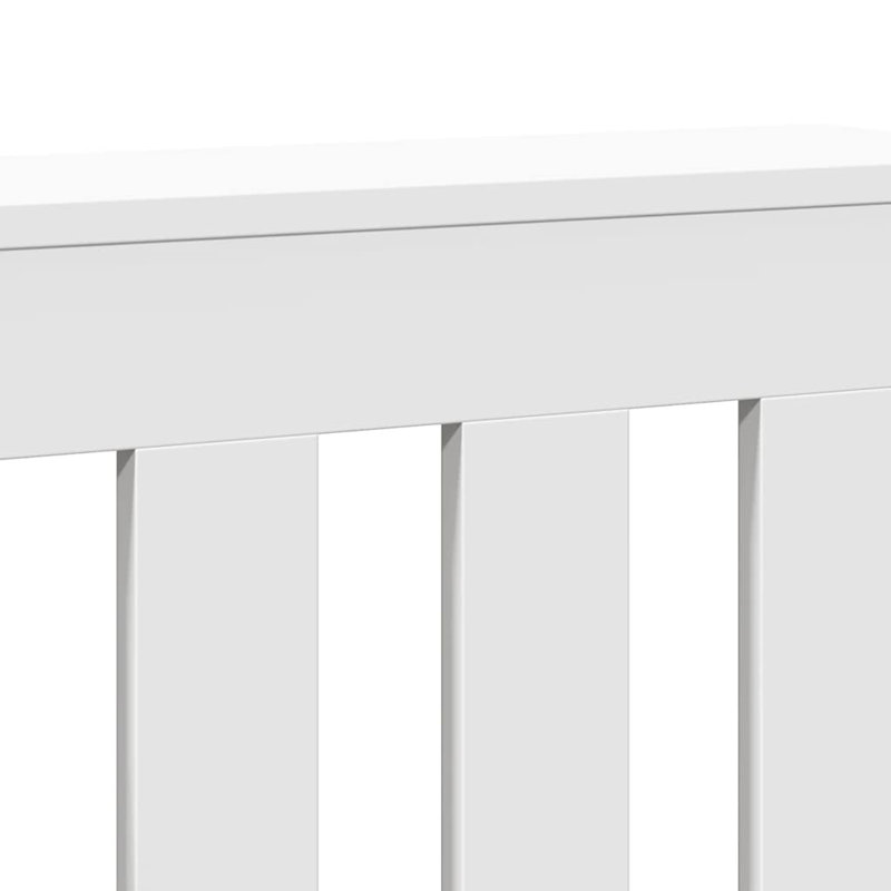 Extra Large Radiator Cover, White, 205 x 21.5 x 83.5 cm, Vertical Slats