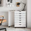 Commode à 7 tiroirs avec bureau et roulettes en bois de pin massif de 41,5 po x 29,4 po Jennoustia Moss-348749295