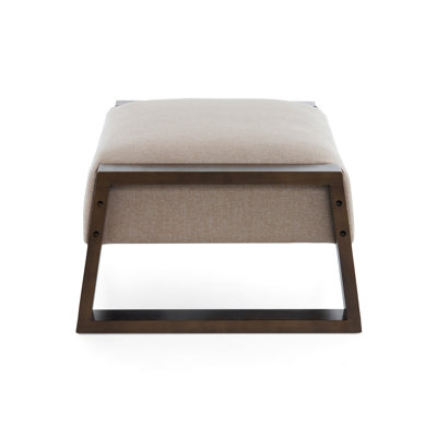Beige avec cadre solide et pieds en bois d'hévéa brun, largeur de 24 pouces, idéal pour les salles de musique, plateau minimaliste bien rembourré, profondeur 33, bons balcons