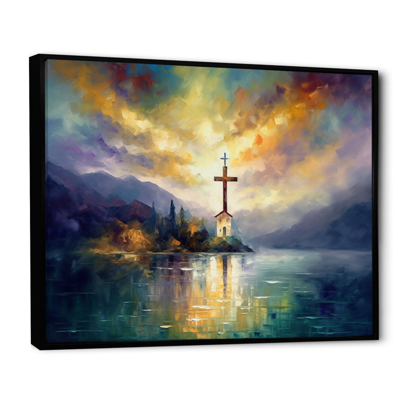Reproduction d'art sur toile Arnfried, H 16 po x l 32 po x P 1 po, Cadre flottant noir