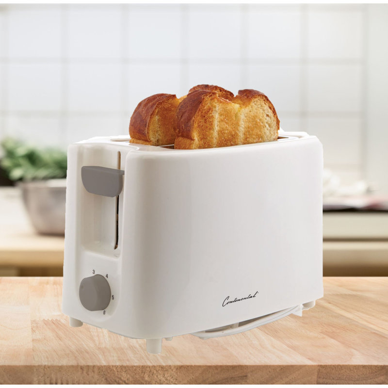Grille-pain électrique frais au toucher pour 2 tranches Prep & Savour, Blanc