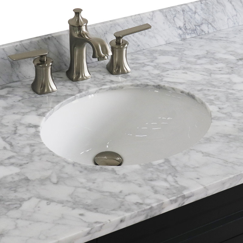 Brubaker 49'' Single Bathroom Vanity with Carrara Marble Top