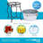 Large Beverage Tub with Stand - 21” Galvanized Ice Bucket with Wooden Handles and Built-In Bottle Opener - Drink Tub for Indoor or Outdoor Entertaining, Parties, and Events