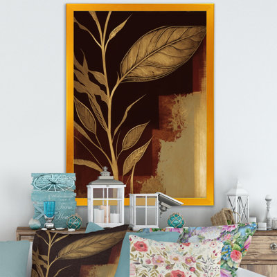 " Terra Cotta Chocolate Leaves V "