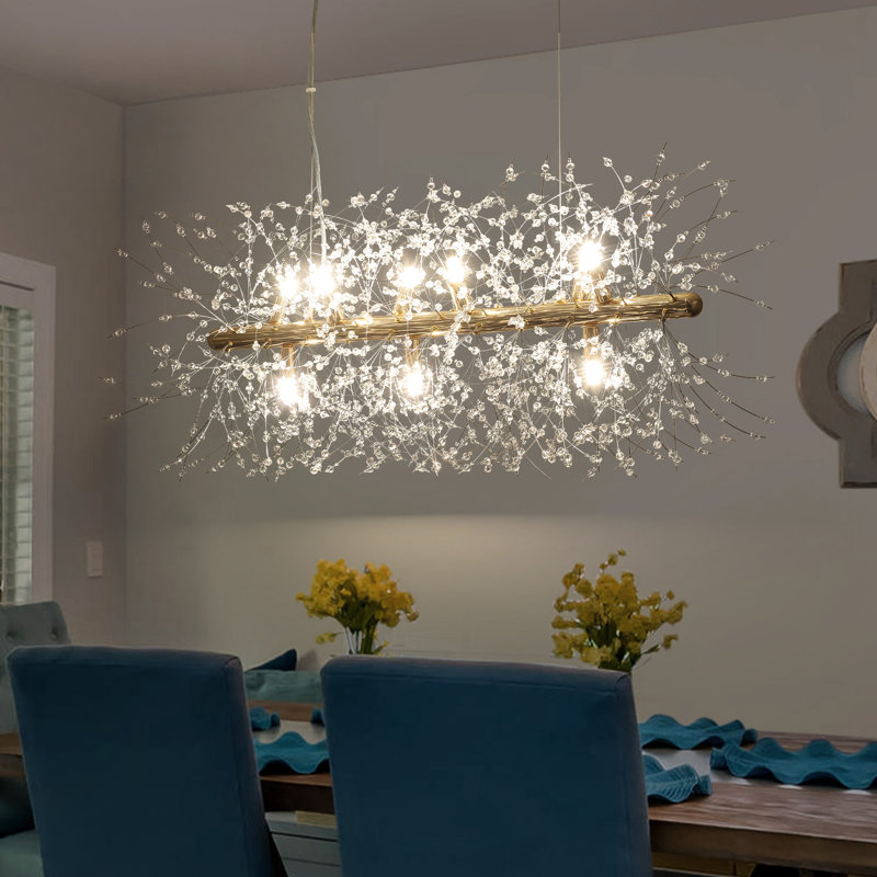 Lakeyah 12 - Light Dimmable 71.1 cm Sputnik Kitchen Island Pendant, Gold