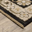 Tapis noir / beige en laine mélangée à motif floral Abena-1991419555