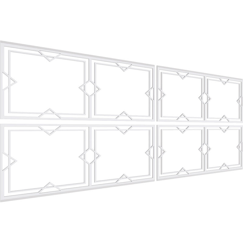 36.25'' H x 94.5'' W x 0.38'' D Expanded Cellular PVC Wainscot Panelling
