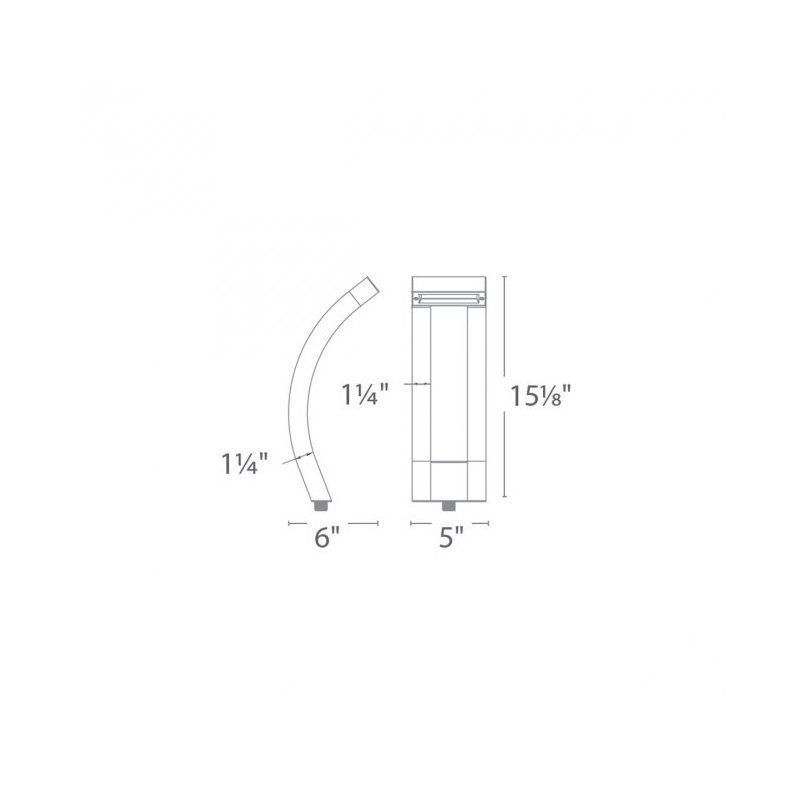 Slide LED Pathway Light, 15.1" H x 5" W x 6" D