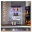 Armoire lumineuse en verre à deux portes avec 4 tablettes et télécommande-2039494170