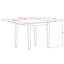 Ensemble de table de salle à manger 5 pièces pour 4 personnes comprenant une table de salle à manger rectangulaire avec Dropleaf et 4 chaises Dinette, blanc lin-960835942-971727107-1012328561