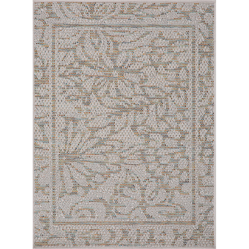 Tapis d'intérieur / extérieur à motif floral Payne Collection, 5 pi 3 po x 7 pi 9 po