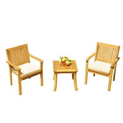 Giva Outdoor 3 - Piece Teak Bistro Set