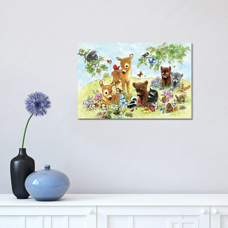 Field Of Critters - Wrapped Canvas Print, 30.48 cm H x 45.72 cm W