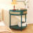 Unique Half Moon Design End Table With Sliding Rattan Door,Elegant Semi-Circle Entryway Console Table With 2 Rattan Storage Cabinet And Bottom Shelf-462115093