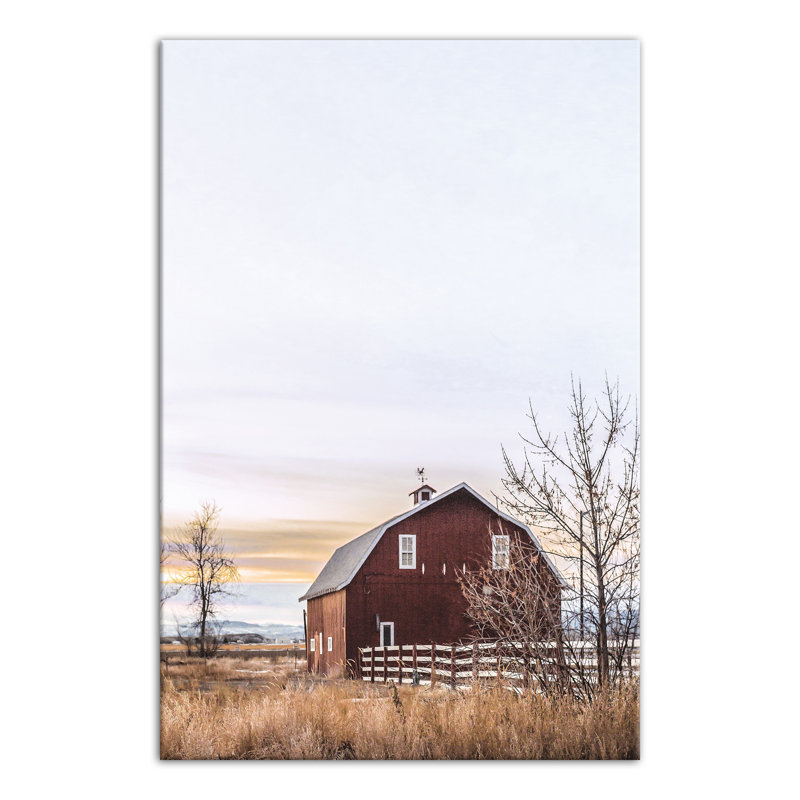 « rustique grange lever », reproduction de photo sur toile, H 24 po x l 16 po, Toile tendue