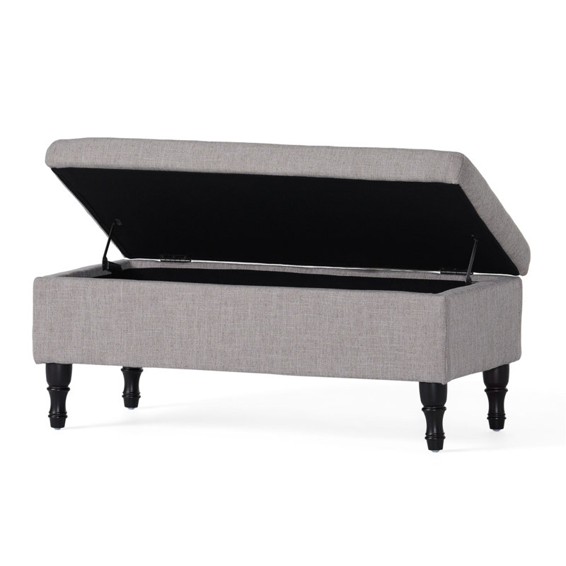 Repose-pieds avec rangement Hyatt, Gris