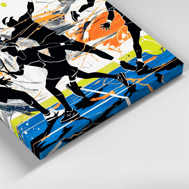 Art sportif sur toile beige Sports Tennis, H 12 po x l 12 po