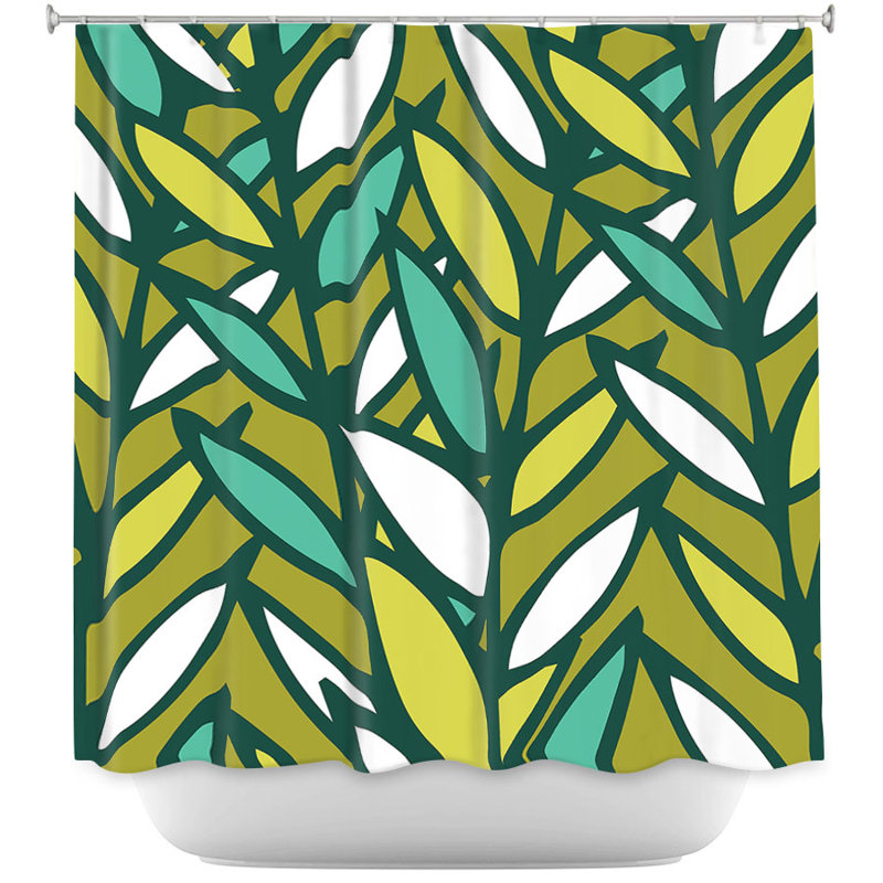 Rideau de douche simple leaves