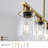 Adjustable 5-Light Industrial Pendant Light with Clear Glass Shades-121624762