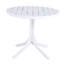 Table de salle à manger moderne / ronde en plastique, table de salle à manger intérieure / extérieure