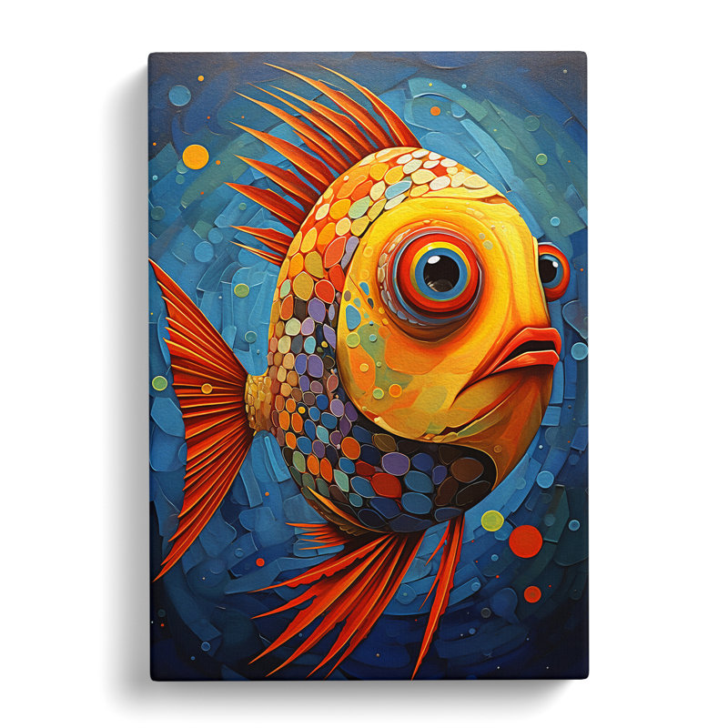 Fish Expressionism No.2 - No Frame Print, 60cm H x 40cm W x 3cm D