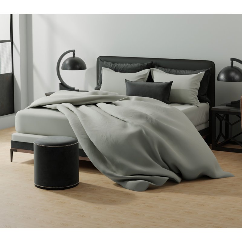 Housse de couette en coton ALVITO, Housse de couette très grand, Gris