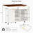 Fluted Rolling Kitchen Island Cart with Foldable Drop Leaf and Built-In Power Outlet, Adjustable Inner Storage Shelves, Dual Doors and Drawers, Wood Grain Finished Countertop for Kitchen Prep Storage-718726057
