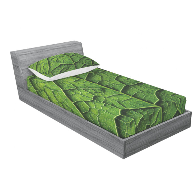 Ensemble de draps de forêt brésilienne exotique, Ensemble de draps pour lit simple TG avec drap-hou