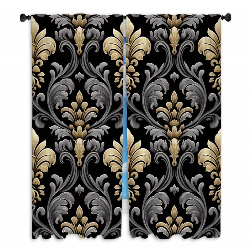 Paire de rideaux obscurcissant en polyester Jodye, L 56 po x L 80 po