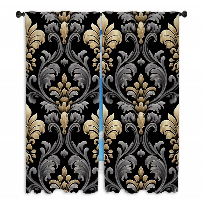 Paire de rideaux obscurcissant en polyester Jodye, L 40 po x L 54 po