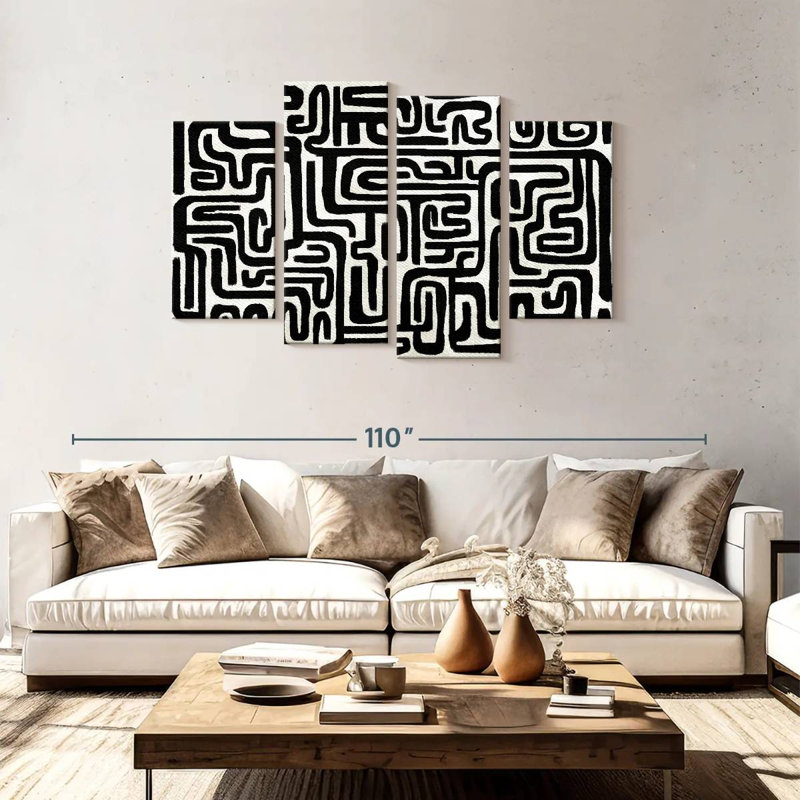 Labyrinthe africain Avery, H 48 po x l 75 po
