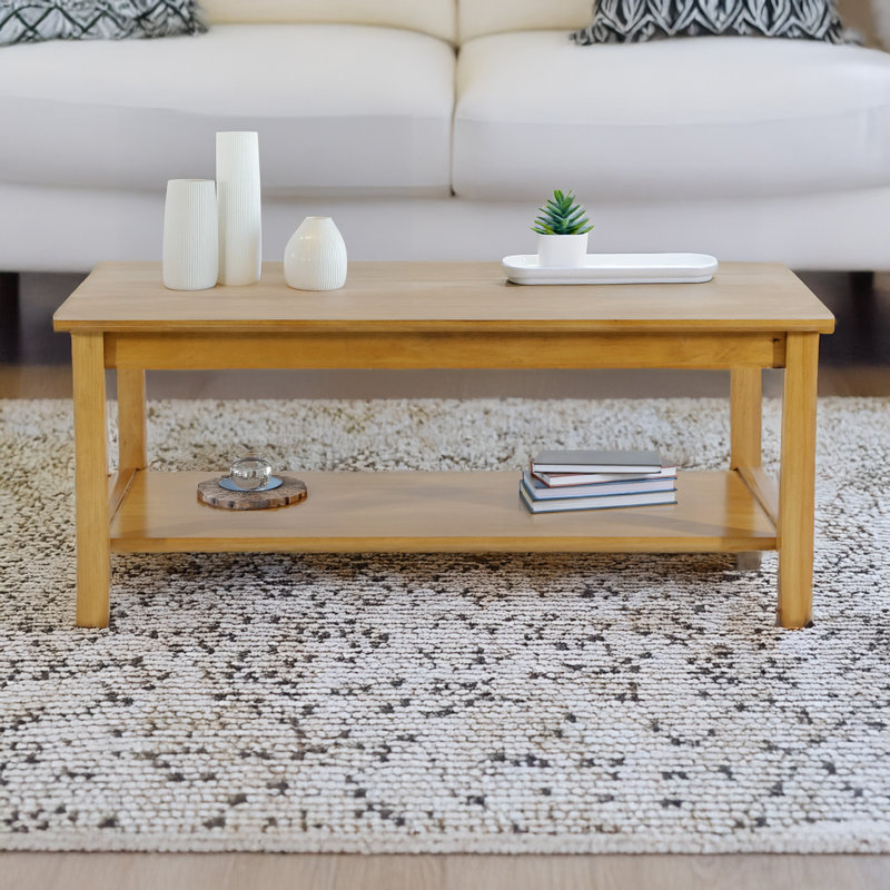 Solid Wood Coffee Table, Natural Wood
