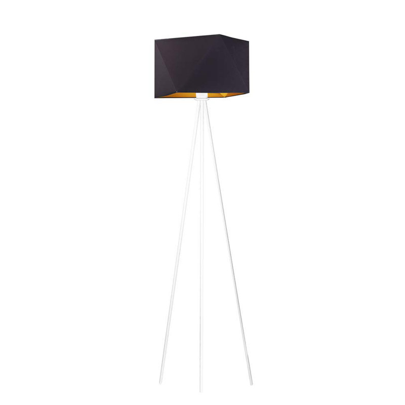 Glazer 153cm Tripod Floor Lamp, Matte White, Black