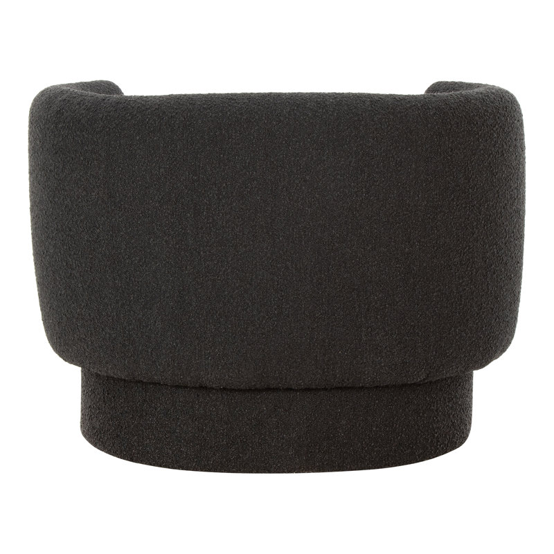 Koba Barrel Chair, Maya Black Boucle