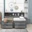 Full Wooden Daybed with 4 Drawers-98114154
